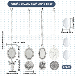 Angel & Flat Round Alloy Doctoral Cap Graduation Hanging Pendants&nbsp;HJEW-SP00001