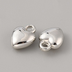 アクリルパーツ  ハートチャーム  プラチナ  10x7.5x4mm  穴：1.6mm&nbsp;FIND-TAC0017-31E