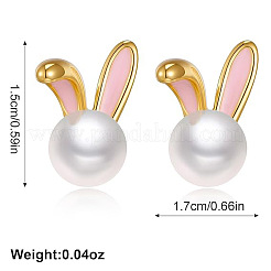 Rabbit Alloy Enamel Stud Earrings&nbsp;FS-WG556BD-01