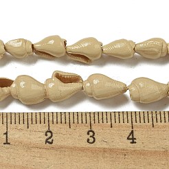 スプレー塗装された天然の螺旋貝ビーズ連売り  シェル形状  バリーウッド  6.5~12x4.5~8x4~7mm  穴：2mm  約188個/連  61.10''（155.2センチメートル）&nbsp;BSHE-G039-08D