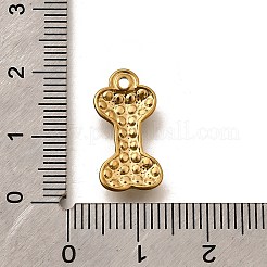 304ステンレスペンダント  ラインストーン付き  イオンプレーティング（ip）  骨  ゴールドカラー  18.5x9x3mm  穴：1.5mm&nbsp;STAS-C122-18G