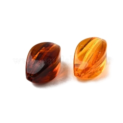 透明なアクリルビーズ  琥珀のビーズを模倣する  菱形  19x10.5x10.5mm  穴：1.8mm  約342個/500g&nbsp;MACR-K359-45M