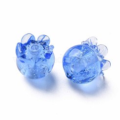 Transparent Handmade Bumpy Lampwork Beads&nbsp;LAMP-T017-15B