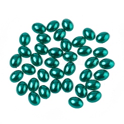 ABSプラスチックパール調カボション  オーバル  シーグリーン  8x6x2mm  約5000個/袋&nbsp;SACR-R755-8x6mm-Z55