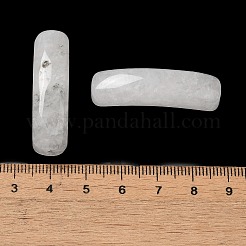 天然水晶コネクターチャーム  ロッククリスタルのカーブ長方形のリンク  36.5~37x10~10.5x7~8mm  穴：1.5mm＆2.4mm&nbsp;G-G095-01F