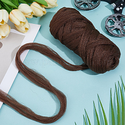 アフリカの繊維製ウィッグ編みライン  編み込みヘアアクセサリー  シエナ  0.01mm&nbsp;AJEW-CY0002-70B