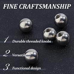 5Pcs 304 Stainless Steel European Beads&nbsp;STAS-FH0002-40B