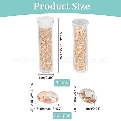 300穴シードビーズ2個  チェコガラスビーズ  オーバル  砂茶色  4.5~5x3~3.5x2~2.5mm  穴：1mm&nbsp;SEED-NB0001-65
