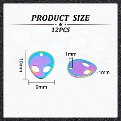 12Pcs Ion Plating(IP) 201 Stainless Steel Charms&nbsp;STAS-UN0045-65