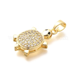 Brass Micro Pave Cubic Zirconia Pendants&nbsp;KK-G519-18G-04