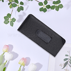 PUレザー長方形眼鏡バッグ  眼鏡サングラスプロテクターポーチ  ブラック  163x72.5x6mm&nbsp;DIY-CN0004-08