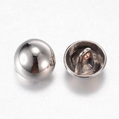 合金シャンクボタン  1穴  ドーム/ハーフラウンド  プラチナ  27x17.5mm  穴：1.5mm&nbsp;BUTT-D054-28mm-06P