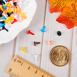 112個 7色クラフトプラスチック人形の目  ニードルフェルトの目  人形作りに  ミックスカラー  8.5x6.5x5mm  ピン：2mm  16個/カラー&nbsp;KY-GF0001-38