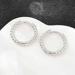 真鍮huggieフープピアス  鉛フリー＆カドミウムフリー  ラックめっき  長持ちメッキ  プラチナ  16x2mm&nbsp;KK-CBA8324-18C-P