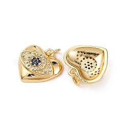 Brass Micro Pave Cubic Zirconia Pendants&nbsp;KK-K408-15B-G