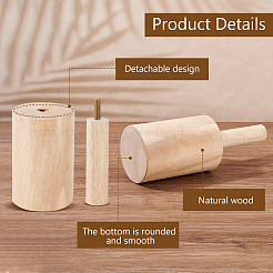 木製カップ型  カップアンビル  磁器セラミック粘土カップ成形ツール  小麦  22x8cm&nbsp;WOOD-WH0022-64