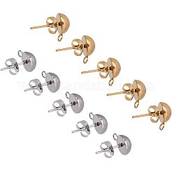 304 Stainless Steel Stud Earring Findings&nbsp;STAS-UN0001-46