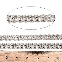 真鍮キューバチェーン  溶接されていない  スプールで  長持ちメッキ  ラックめっき  鉛フリー＆カドミウムフリー  プラチナ  7.5x6x2mm&nbsp;KK-CBAC547-19P