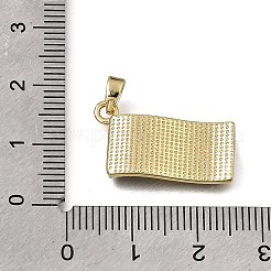 Brass with Black Enamel Pendants&nbsp;KK-CBAA632-31G