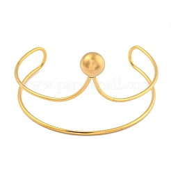 Ion Plating(IP) 304 Stainless Steel Cuff Bangles&nbsp;BJEW-P331-14G