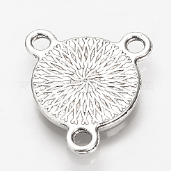 Tibetan Style Alloy Cabochon Connector Settings&nbsp;TIBE-Q080-12mm-02AS-LF