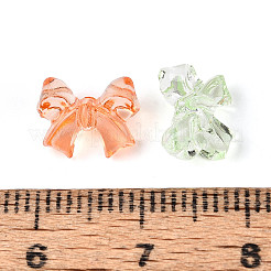 透明なアクリルビーズ  蝶結び  ミックスカラー  8x10x6mm  穴：1.6mm  約2940個/500g&nbsp;OACR-N150-42