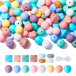 DIY Silicone Beaded Stretch Bracelets Making Kits&nbsp;DIY-TA0010-15