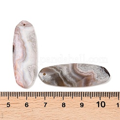 天然なメキシコの瑪瑙のペンダント  楕円形のチャーム  39.5~40x13.5~14x4~4.5mm  穴：1.2mm&nbsp;G-K381-17A