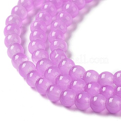 Baking Paint Imitation Jade Glass Round Bead Strands&nbsp;DGLA-Q021-4mm-44