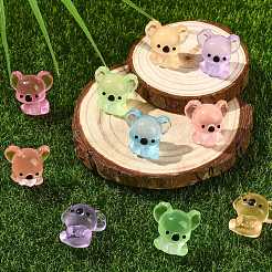 30Pcs 6 Colors Luminous Resin koala Ornaments&nbsp;DJEW-CJ0001-18