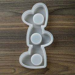 キャンドルホルダーシリコンモールド  キャンドル作り用  ハート  26.2x13x2.6cm  内径：4.2のCM&nbsp;SIL-Z019-02B