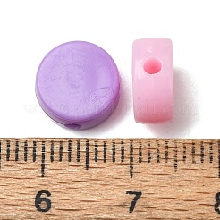 プラスチックビーズ  フラットラウンド  ミックスカラー  10x5mm  穴：1.9mm  約1560個/500g&nbsp;KY-Z003-06