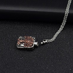 Two Tone Alloy Urn Ashes Necklaces&nbsp;PW-WG72189-01