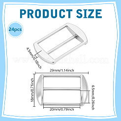 24Pcs Alloy Tri-Glide Adjuster Buckles&nbsp;FIND-GA0008-33P
