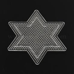 3x2.5mmミニアイロンビーズスターペグボード  透明  103x90x2.5mm&nbsp;X-DIY-Q009-07