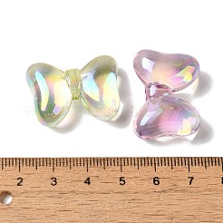 UVメッキ透明アクリルビーズ  蝶結び  ミックスカラー  20x28x10mm  穴：2.5mm&nbsp;OACR-H123-25