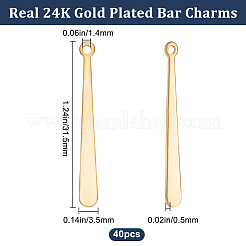 40Pcs 201 Stainless Steel Pendants&nbsp;STAS-BBC0002-58