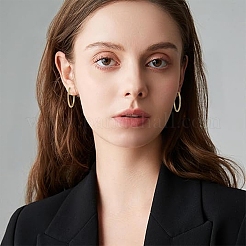 4 Pairs 4 Styles Stainless Steel Hoop Earrings&nbsp;EJEW-YW0001-14G