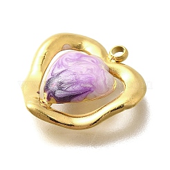 Brass Enamel Pendants&nbsp;STAS-Q347-15G-01-1
