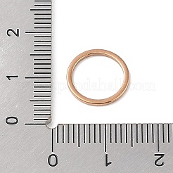 PVD真空メッキ304ステンレス鋼リンクリング  長持ちメッキ  リング  ローズゴールド  12x0.8~1mm&nbsp;LS-STAS-S079-14D