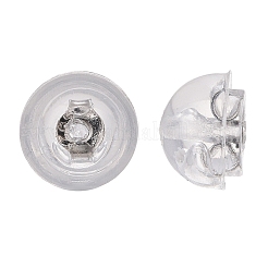 925スターリングシルバーピアスキャッチ  スタンプ925個付き  銀  5.5x4mm  穴：0.8mm&nbsp;STER-K167-036S