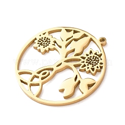 304 Stainless Steel Pendants&nbsp;STAS-F367-09G