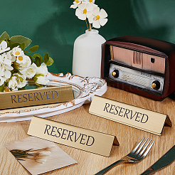 12Pcs 201 Stainless Steel Reserved Table Signs&nbsp;AJEW-OC0014-21