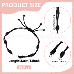 15Pcs Adjustable Braided Nylon Cord Bracelet Making&nbsp;AJEW-UN0003-22