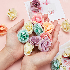 30Pcs 5 Colors Cloth Rose Flower&nbsp;DIY-GF0006-17