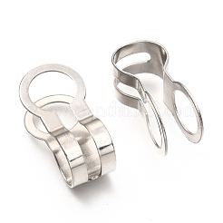 変色しない304ステンレススチールボールチェーンコネクター  ステンレス鋼色  28x14mm  穴：10mm  10mmボールチェーンに適合&nbsp;X-STAS-R089-08B-P