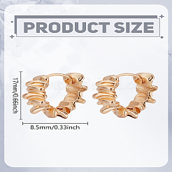 1 Pair Brass Hoop Earrings for Women&nbsp;EJEW-LP0003-70G