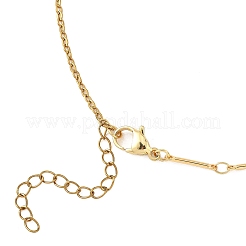 Brass Bar Link Chain & 304 Stainless Steel Cable Chain Necklaces for Women&nbsp;NJEW-JN05547-01