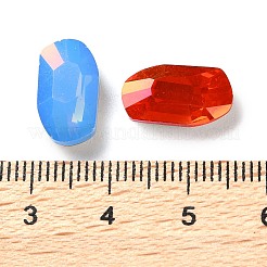 K9ガラスラインストーンカボション  多面カット  尖ったバック＆バックメッキ  オーバル  ミックスカラー  14x8x3.5mm&nbsp;EGLA-F161-14
