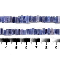 手作りランプワークビーズ連売り  シードビーズ付きスクエア  コーンフラワーブルー  5.5~6x5~6x2.5~3mm  穴：0.7mm  約151~153個/連  16.14''（41センチメートル）&nbsp;LAMP-Q037-02B-12